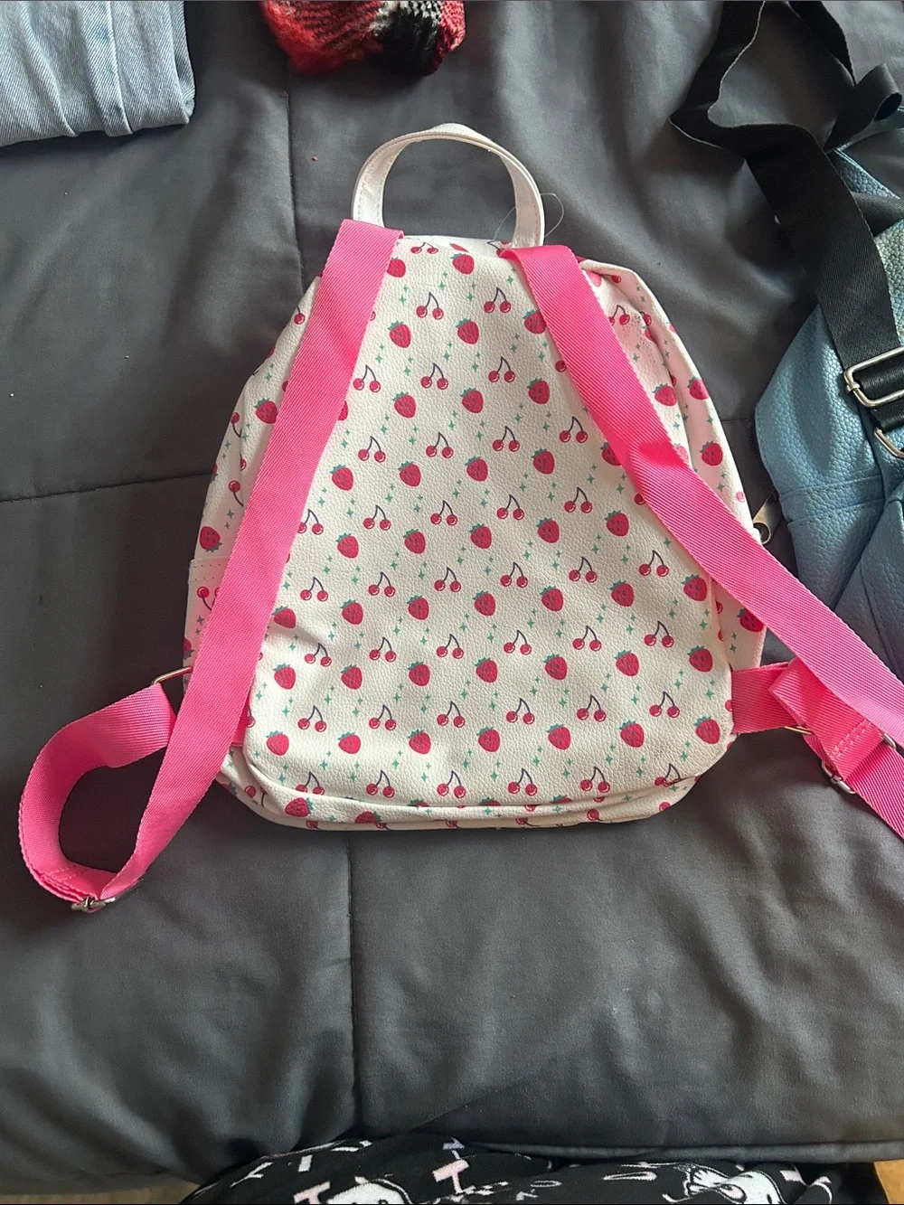 Hello Kitty Pink & White Strawberry Character Mini Backpack